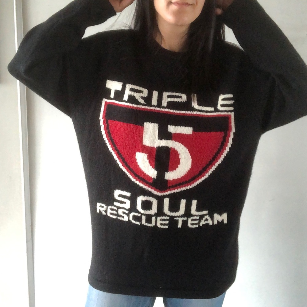 Triple Five Soul long sleeve sweater in black